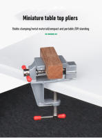 Mini Pinza De Trabajo Multi-Funcional 3.5'' Aluminio Herramienta De Jóvenes Y Aficionados Con Base Plana Para Mesa Grueso De 15mm - details 0
