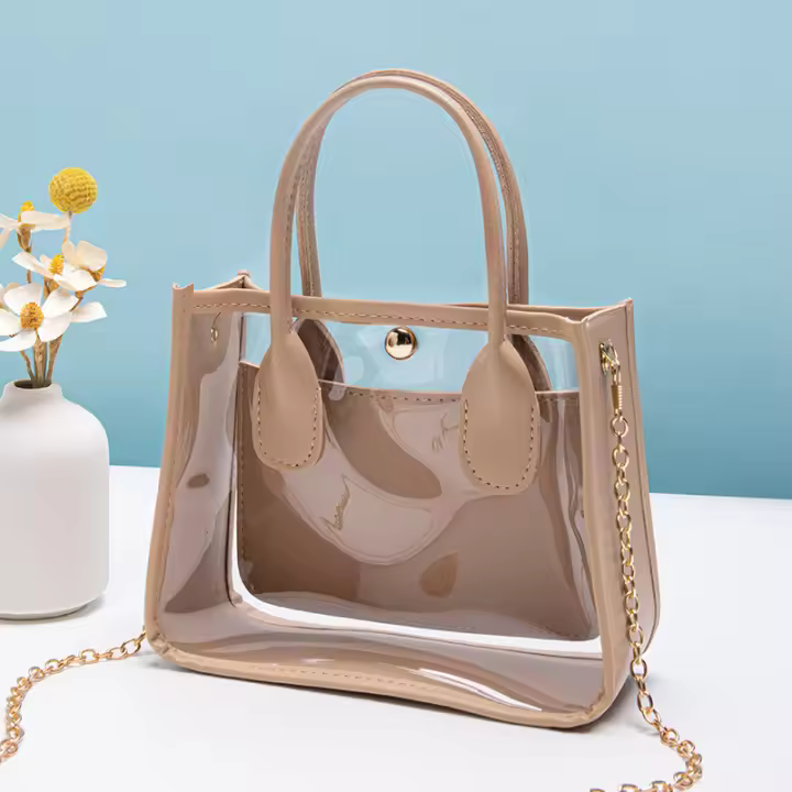 Bolso Bandolera De Cadena Transparente Y Fresco De Goma Con Estilo De Internet Popular Pequeño Y Versátil Para Mujer - 1
