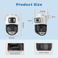 Cámara De Seguridad IP BESDER 5K 10MP Wifi PTZ Exterior Con Detección De Humanos AI Pantalla Dual 4K 8MP Alarma Por Email Y Audio O-Kam pro - details 3