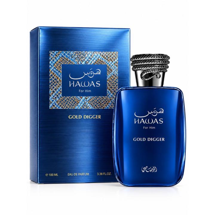 Rasasi Hawas Gold Digger For Him Eau de Parfum 100 ml – Perfume Hombre Amaderado Especiado con Vainilla y Ámbar. Alma — oferta en Miravia