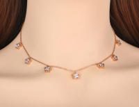 Collar De Estrella Bohemia Lokaer Para Mujeres Y Niñas Con Cristal CZ Y Acero Inoxidable Collar De Encanto N19204 Moda Chic - details 6