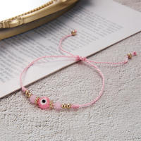 Pulsera Turca Con Ojo Maléfico Para Hombres Y Mujeres Hecha a Mano Con Hilo Tejido Y Cuentas De Cristal Para Parejas Joyería De Moda - details 2