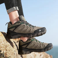 Zapatos De Senderismo De Cuero HIKEUP De Alta Calidad Duraderos Para Hombres Deportes Al Aire Libre Trekk Ing Subida Caza Zapatillas Respirables Talla True - details 8