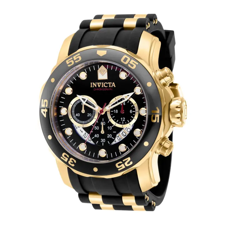 Reloj de pulsera Invicta Pro Diver - 37228 correa color: Negro Oro amarillo Dial Metal Rojo Negro Hombre - 1