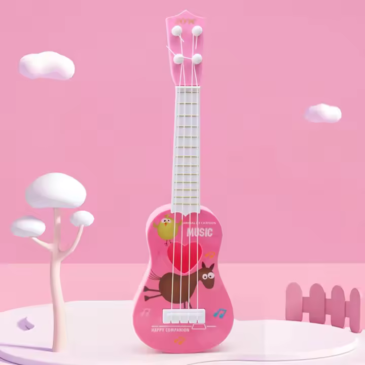  Ukulele Simulado Para Niños Guitarra Juguete De Música Instrumento De Enseñanza Puzzle Musical Adecuado Para Edades 3-12+ - 1