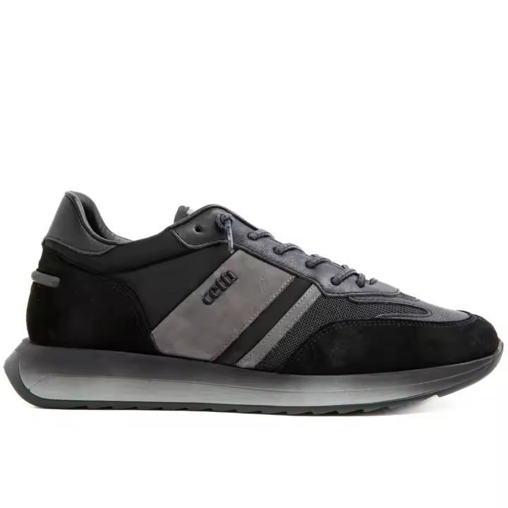 Cetti hombre zapatillas C-1363 ante-sweet negro - 1
