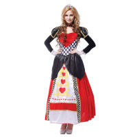 Disfraz De Reina Roja De Alice En El País De Las Maravillas Para Mujer Ropa De Cosplay Sexy Real Traje De Fiesta De Halloween - details 2