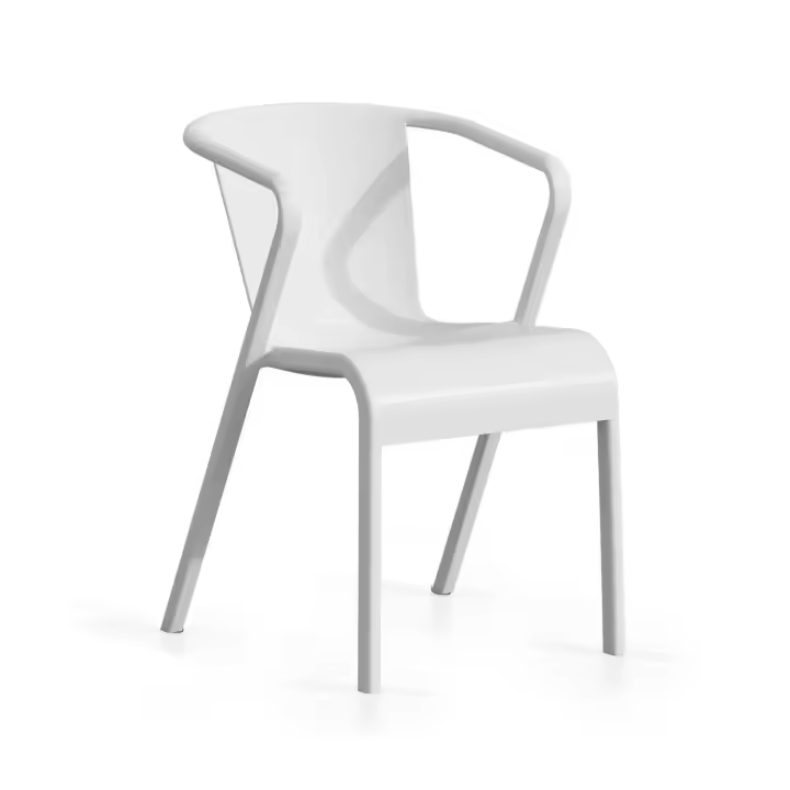 Sillón LUGO, apilable,  polipropileno blanco* - 1