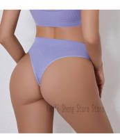 3PCS De Ropa Deportiva Para Mujer Transpirable Súper Suave Sin Costuras Cintura Media Color Sólido Sin Decoración Talla Grande - details 5