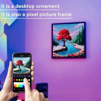 Marco Digital LED 64 X 64 Pantalla De Pixel Inteligente Luz Nocturna Con Control Por APP Decoración Para Habitación De Juegos - details 3