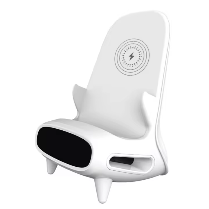 Cargador Inalámbrico, 15W Qi rápido cargador inalámbrico de pie con amplificador de sonido de diseño, regalo único para él, su padre, esposo, novio (sin adaptador de CA) - 1