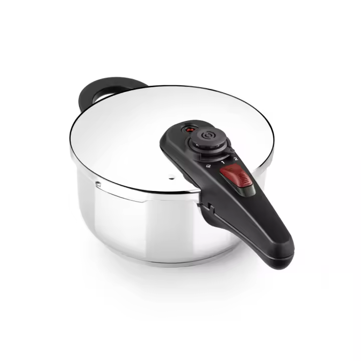 Bra - Olla a Presión Mod. Allure, De 4 y 9 Litros, Acero Inoxidable, Apta Todo Tipo de Cocinas, Fondo Difusor, Cierre Deslizante Seguro - 1