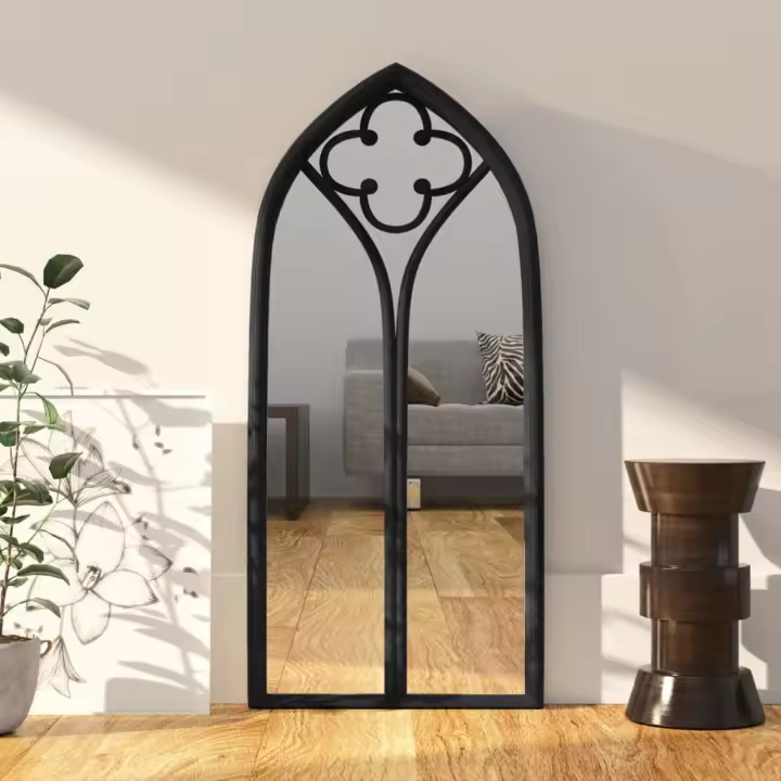 vidaXL Espejo de Hierro Arena para Uso Interior 70x30 cm Salón Adorno Color Arena,  Negro, y mas - 1