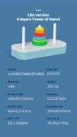 Juguete De Desafío Inteligente Torre De Hanoi Con 6 8 10 Anillos Rainbow Para Niños De 3 Años En Adelante CubeFun Qiyi - details 16
