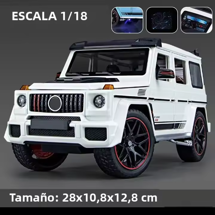Coche De Escala 1/18 G800 Juguetes De Colección Con Sonido Y Luz Vehículos Todoterreno De Metal Para Niños Regalo Serie Mini Auto - 1