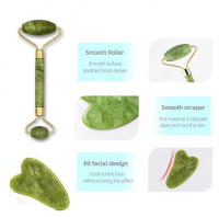 Juego De Herramienta De Masaje Facial Y Cuerpo Dispositivo De Belleza Stone Verde Exquisito Para Cuidado De La Piel Scraping Sheet - details 5