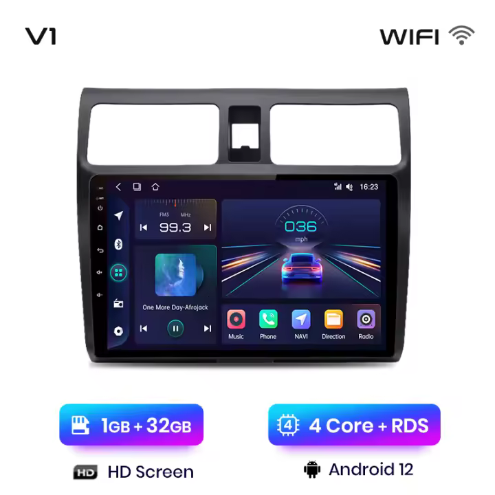 Junsun Radio Coche para Suzuki Swift 2003 2004 2005 2006 2007 2008 2009 2010 AI Voice 2 din Pantalla Coche Android Auto Multimedia Navegación GPS Auto radio - 1