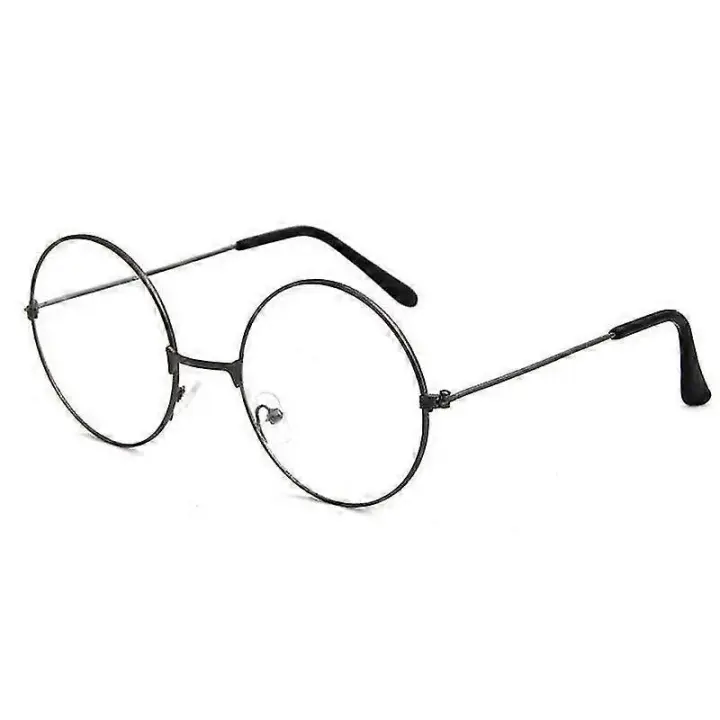 Vintage Round Glasses Frames, Harajuku Men's and Women's Frames, Black - 1