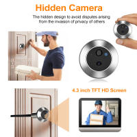 Cámara de video con mirilla WiFi inteligente Tuya 1080P, seguridad para el hogar, visión nocturna, 4.3' FHD, WiFi, mirilla, videoportero - details 12