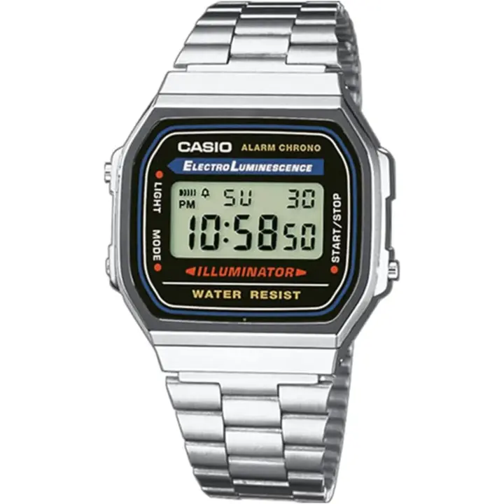 Reloj Casio Digital Retro Vintage Unisex A168wa-1yes - 1