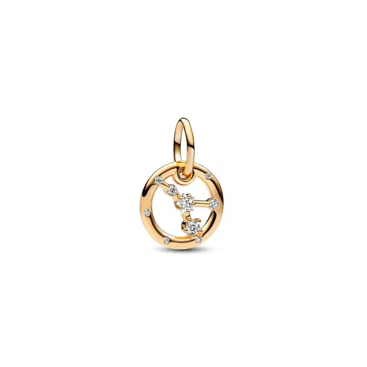 PANDORA Charm Colgante Cáncer | Plata y Oro 14kt - 1