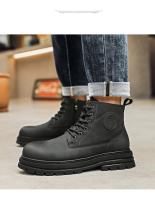 Botas De Moto Para Hombre Alta Corte Invierno Con Cierre De Cremallera Lateral Botas De Lluvia Calientes De Exterior Talla 46 - details 22