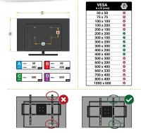 FGNS Soporte de pared universal fijo para monitores o televisores LED, OLED, LCD, Plasma de 26" hasta 42",Soporte de Televisores en Pared con Carga de 45 kg, VESA máx. 400 x 400 mm, Negro - details 2