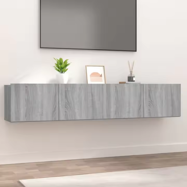 Muebles de TV 2 uds madera ingeniería gris Sonoma 80x30x30 cm - 1