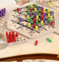 Juego De Ajedrez Geométrico Con Cadena Juguete De Entrenamiento Para La Interacción Familiar Y El Pensamiento Juguetes De Regalo Para Despacho - details 3