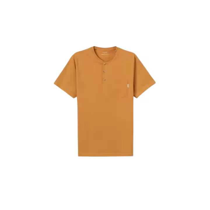 Tiffosi - Camiseta para Hombre - Manga Corta - Regular Fit con Bolsillo - Mostaza - 1