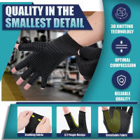 Guantes De Compresión De Cobre KoKossi Para Artritis Sin Dedos Para Tunnel Carpal RSI Tendinitis De Tendón Uso En Computadora Alivio Del Dolor De Mano - details 3