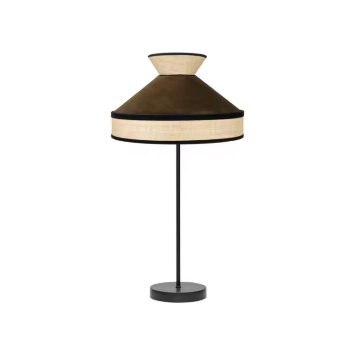 Fabrilamp - Sobremesa Alto Fabrizio 1xe27 Natural/marron 61x30x30 Cm - 1