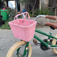Cesta De Bicicleta Tejida a Mano De Rotan Almacenamiento Para Manillar Frontal Para Niños Y Adultos Bolsa Portabagajes Para Ciclismo - details 8
