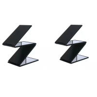 Espejo De Maquillaje Plegable Multigiro De 4 Cara Pequeño Y Portátil Espejo De Belleza Con Marco De Vidrio Y ABS Para Viajes Y Uso En El Hogar - details 7