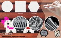 Tablero De Fusibles De Plástico Transparente De 5mm Con Pegatinas Y Tijeras De Blanco Para DIY Joyería Y Artesanía - details 2