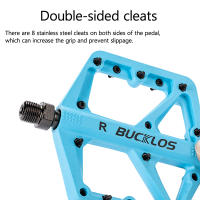 Pedales De Bicicleta BUCKLOS Plataforma Ancha Antideslizante Ultraligero Aluminio Aleación Pedales De BMX MTB Para Montaña Con Rodamientos DU - details 9