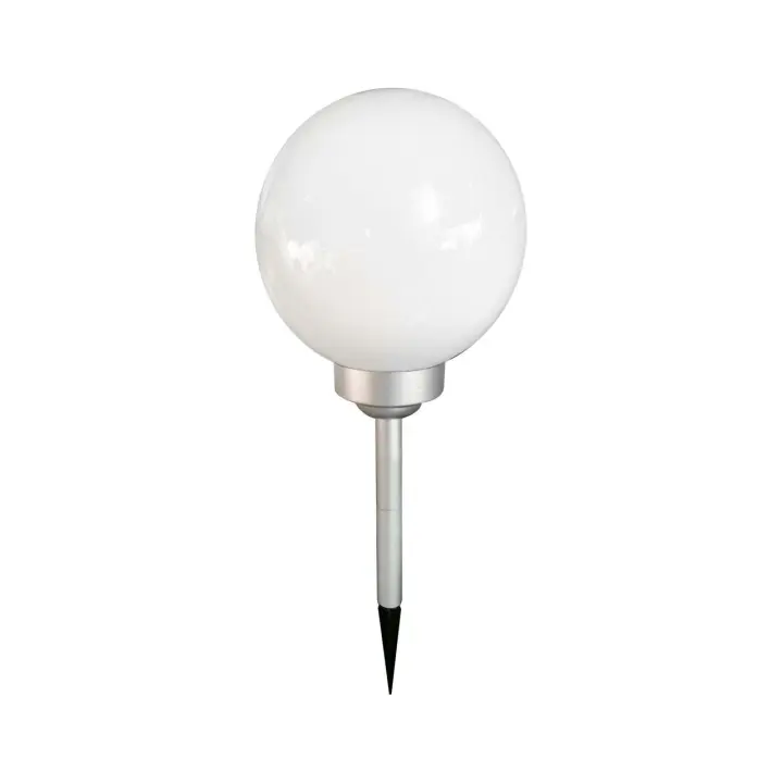 Lampka solarowa plastik+alum. kula 20cm+ - 1