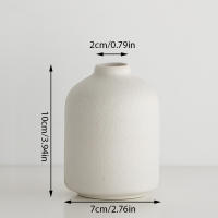 Vaso De Flor Cerámico Blanco Alargado Estilo Nórdico Minimalista Decoración De Escritorio Para Arreglo Floral Y Flores - details 1