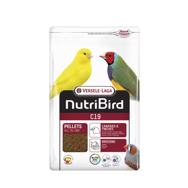 Versele-Laga Nutribird C19 Original de 3Kg - Pienso Granulado para Canarios, Pájaros Exóticos y Autóctonos - 1