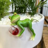 1/3pcs Pequeños Decoraciones De Rana Creativa Para Borde De Maceta Figuras De Rana Sentada Acostada Y Stando Para Jardín Y Decoración Del Hogar - details 6