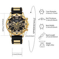 Reloj De Negocios Para Hombre Moda Banda De Silicona Reloj De Cuarzo Analogico De Moda Resistentes Al Agua Con Marcadores Arábigos - details 5