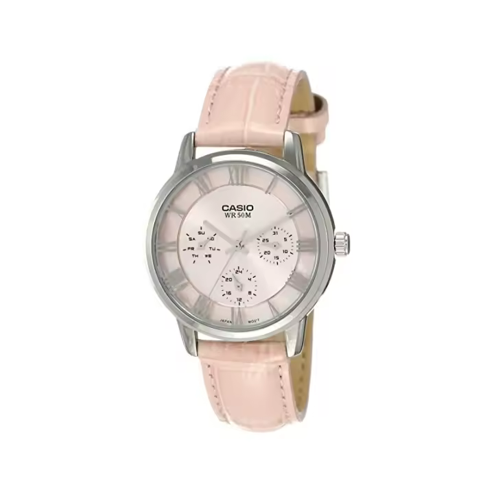 Reloj Casio Señora LTP-E315L-4A analógico correa piel color rosa LTPE315L4A - 1