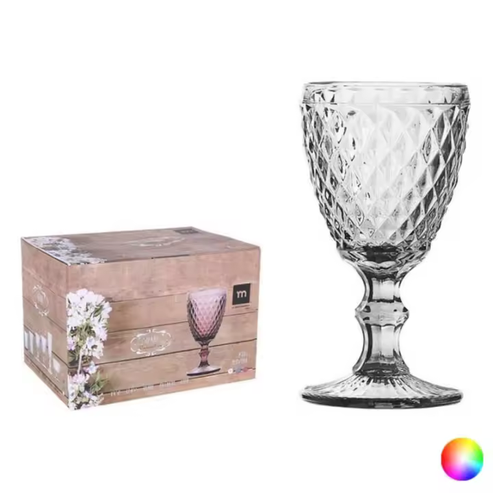 STARLEY-Set 6 Copas Vino Azul,Morado,Transparente 350cc Sidari - 1