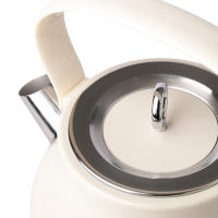 Hervidor de Agua Retro [1,7 L, 2200 W], Crema, Acero Inoxidable, Con Indicador de Temperatura y Nivel de Agua Exterior en Diseño Retro - details 1