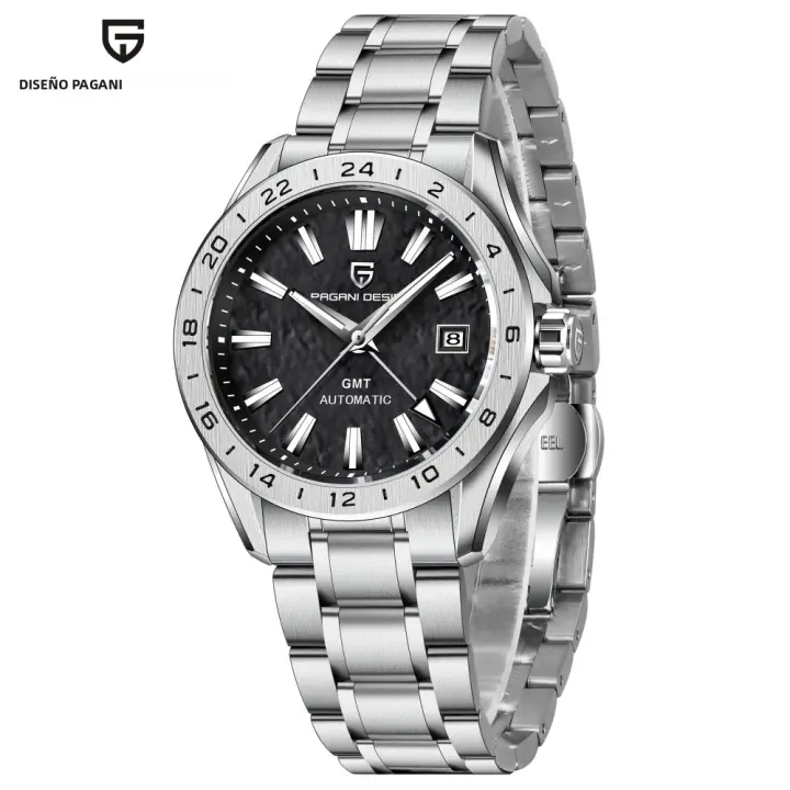 Reloj De Lujo Para Hombre PAGANI DESIGN 2025 39mm Textura Del Desierto GMT Automático De Negocios Vidrio De Zafiro Resistantes Al Agua Y Al Choque - 1