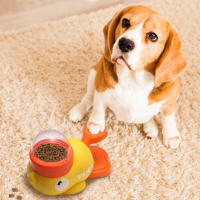 Máquina De Alimentación Automática Para Perros Y Gatos Juguetes Interactivos Amarillo Pato Alimentador De Alimentos Para Mascotas - details 4
