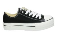 VICTORIA | Zapatillas Lonas Victoria para Mujer – Deportivas con Plataforma en Color Negro – Zapatillas Cómodas y de Alta Calidad – Zapatillas con Cierre de Cordones – Versátiles - Modelo 1061100 - details 0