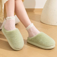 Pantuflas De Algodón Talla Grande Para Parejas Invierno Antideslizantes Con Suela Gruesa Y Cubierta De Dedos Cómodas Y Cálidas Para Hombres Y Mujeres Pantuflas De Interior Estilo Casual - details 5