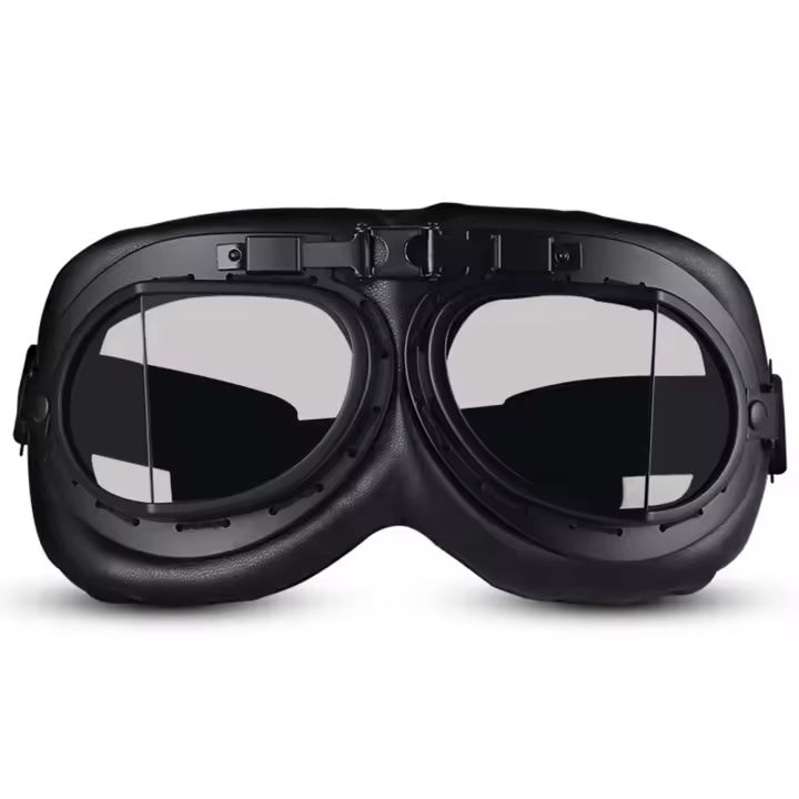 Casco De Motocicleta De Cuero Retro Para Scooter Y Motocicleta Seguridad Alemana Vintage Casco Moto Cuatro Estaciones Unisex - 1
