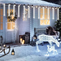Luces De Lluvia De Meteoros LED Para Árbol De Navidad Fiesta De Vacaciones Decoración De Jardín Exterior Lámpara De Hidraulica De Navidad 30/50CM - details 7